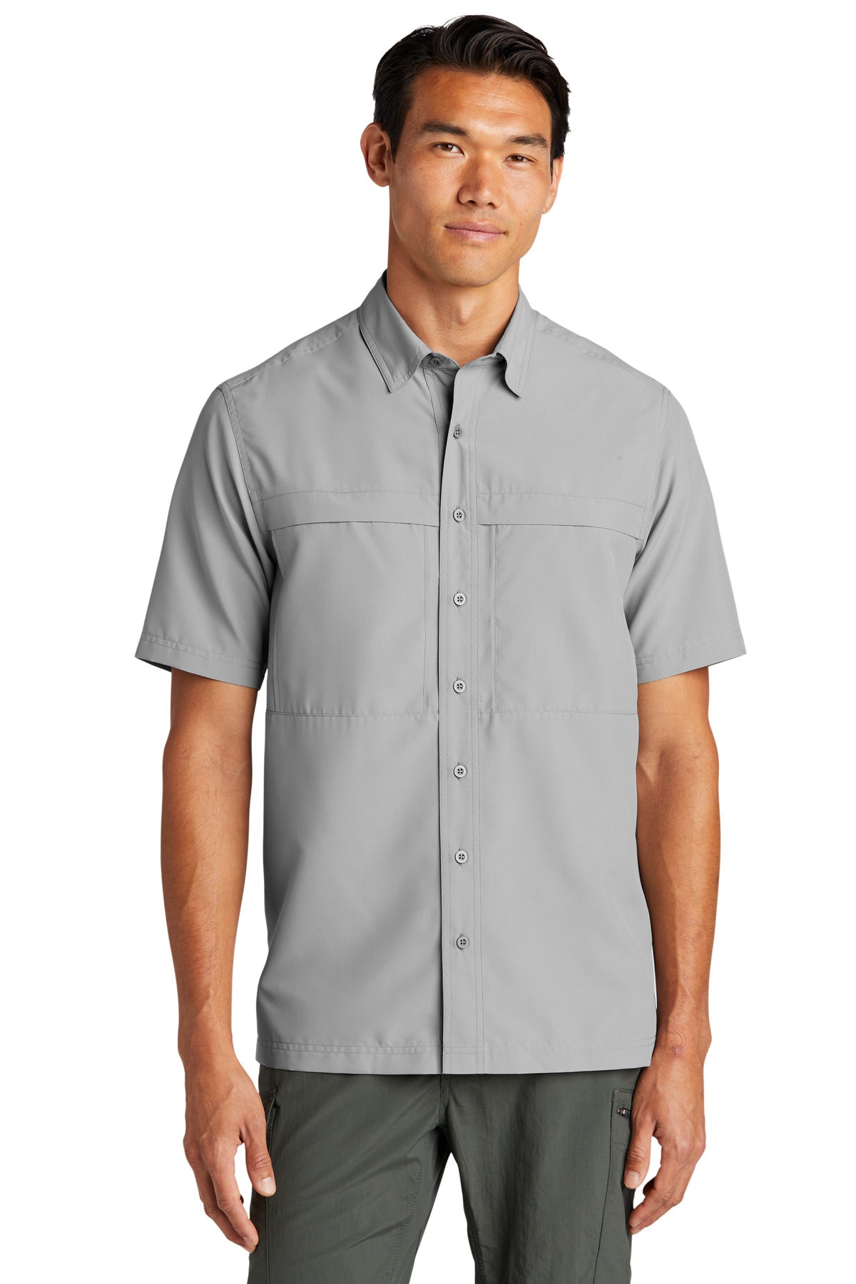 Port Authority Short Sleeve UV Daybreak Shirt W961 in Gusty Grey