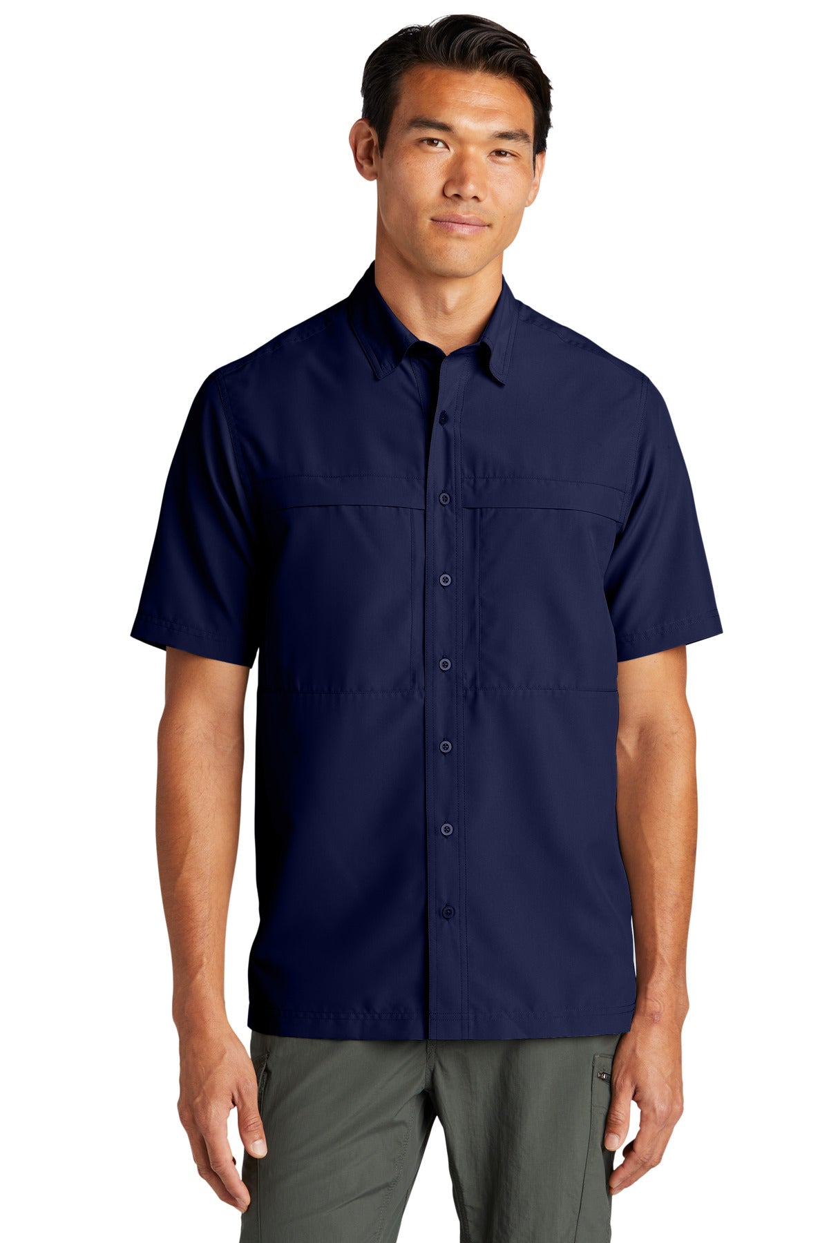 Port Authority Short Sleeve UV Daybreak Shirt W961 in True Navy