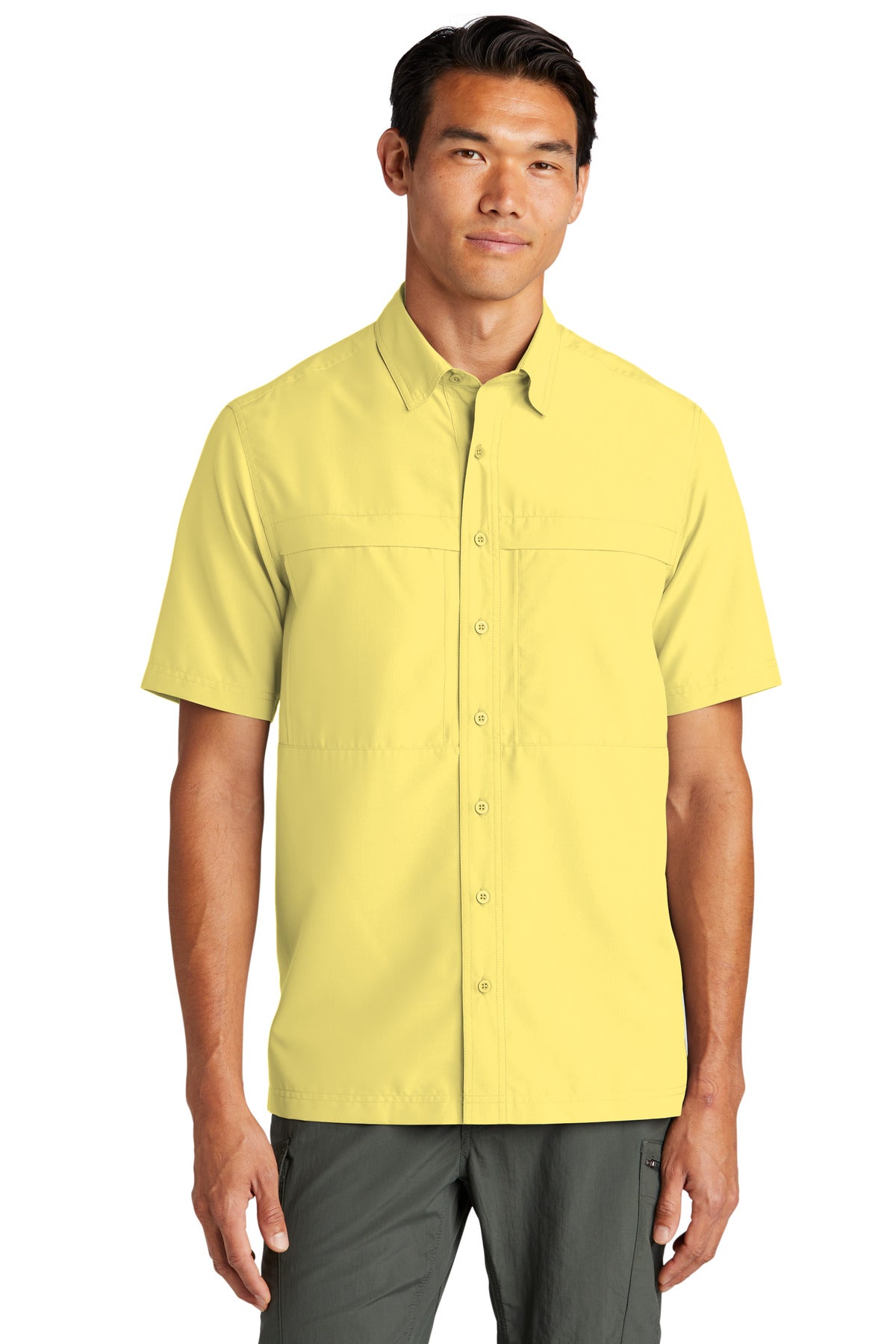 Port Authority Short Sleeve UV Daybreak Shirt W961 in Yellow