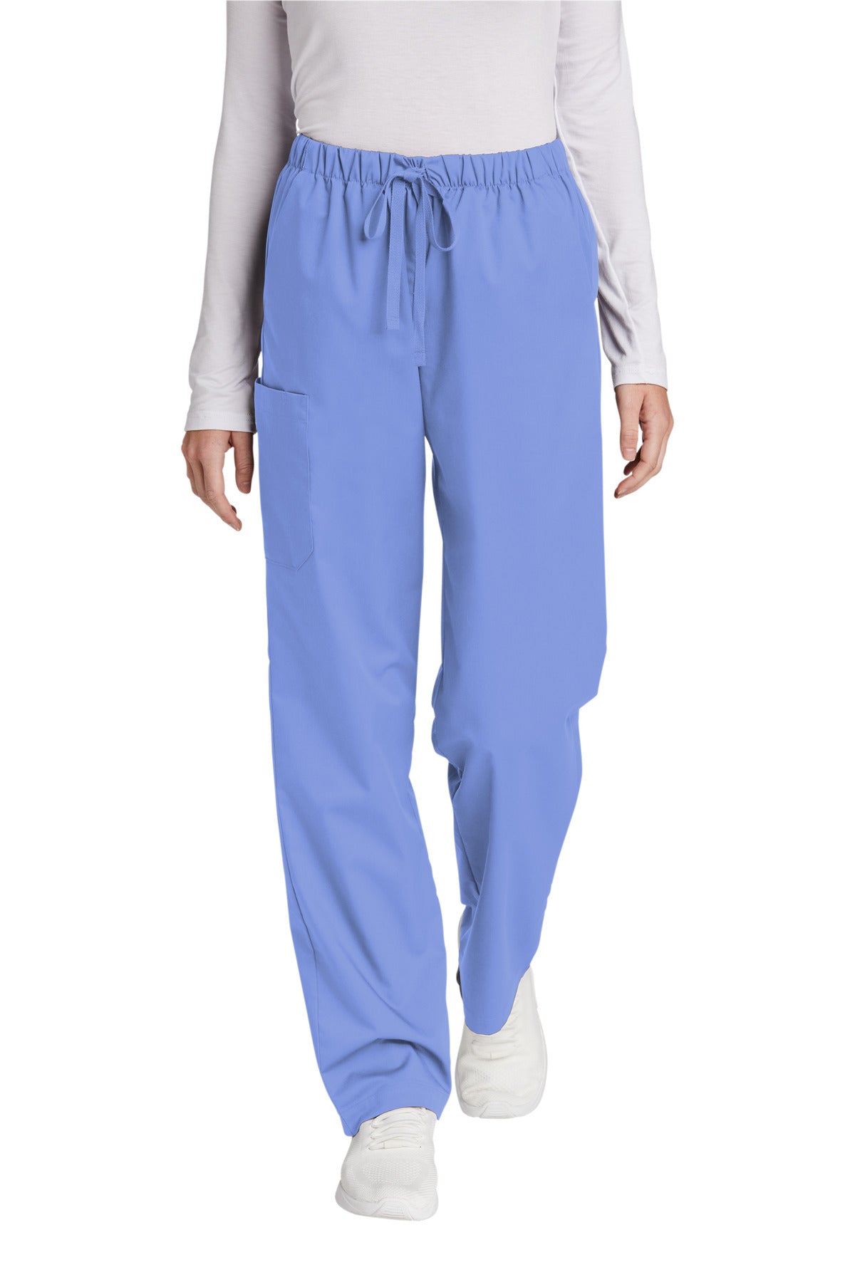 Wink Women's Petite WorkFlex Cargo Pant WW4550P in Ceil Blue