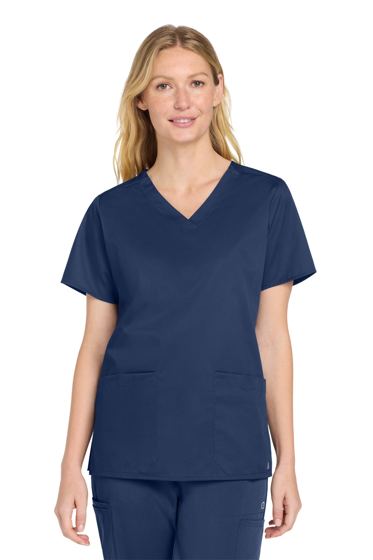 Wink Women's WorkFlex V-Neck Top WW4560 in Navy