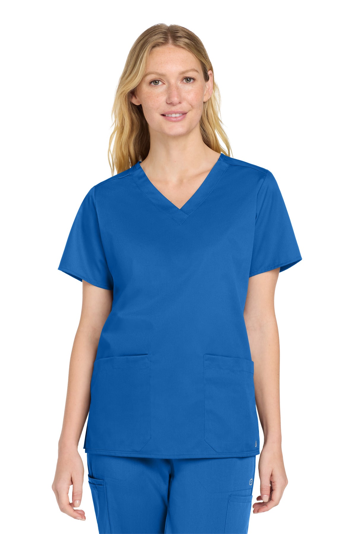 Wink Women's WorkFlex V-Neck Top WW4560 in Royal
