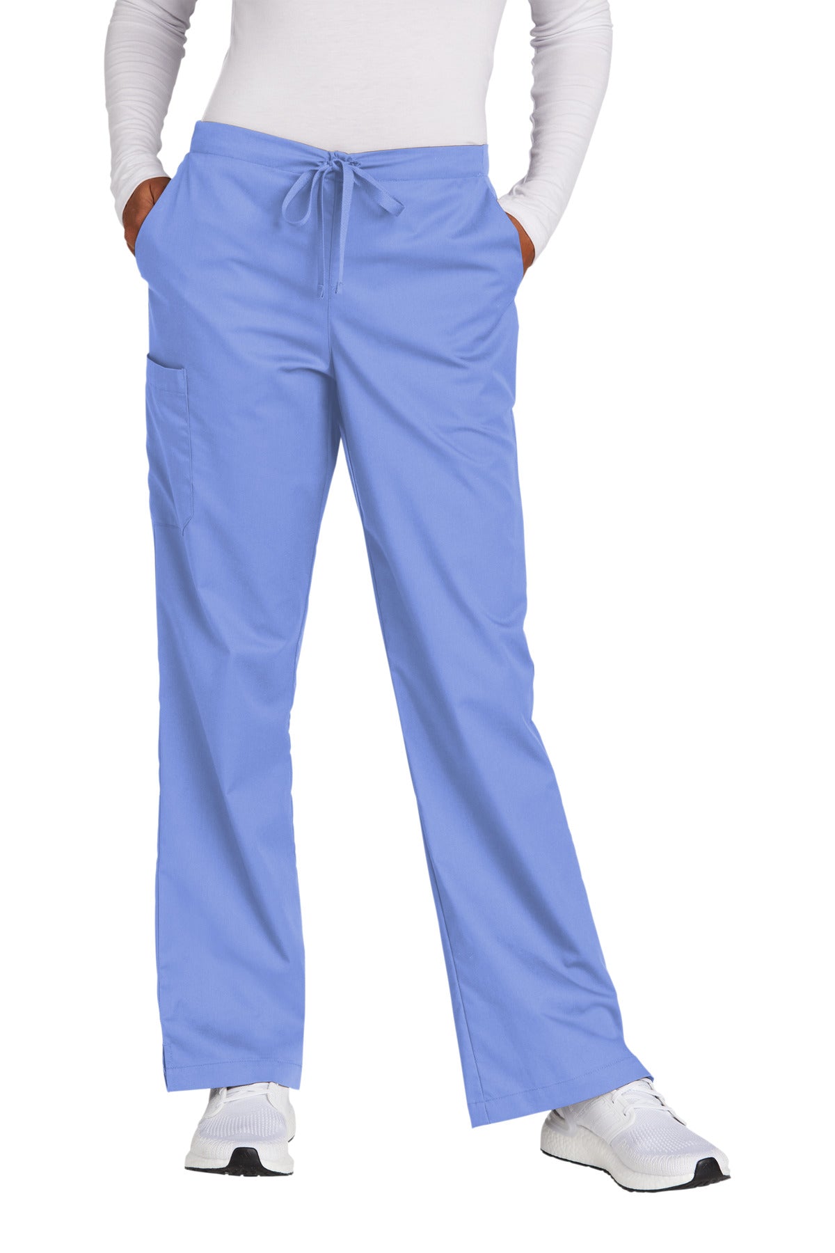 Wink Women's Tall WorkFlex Flare Leg Cargo Pant  WW4750T in Ceil Blue