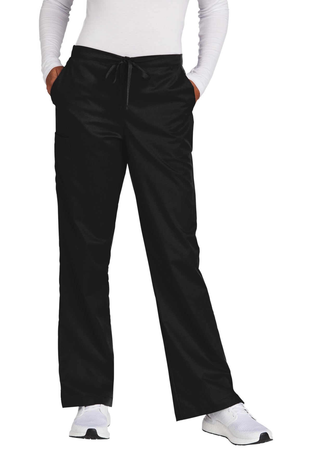 Wink Women's WorkFlex Flare Leg Cargo Pant WW4750 in Black