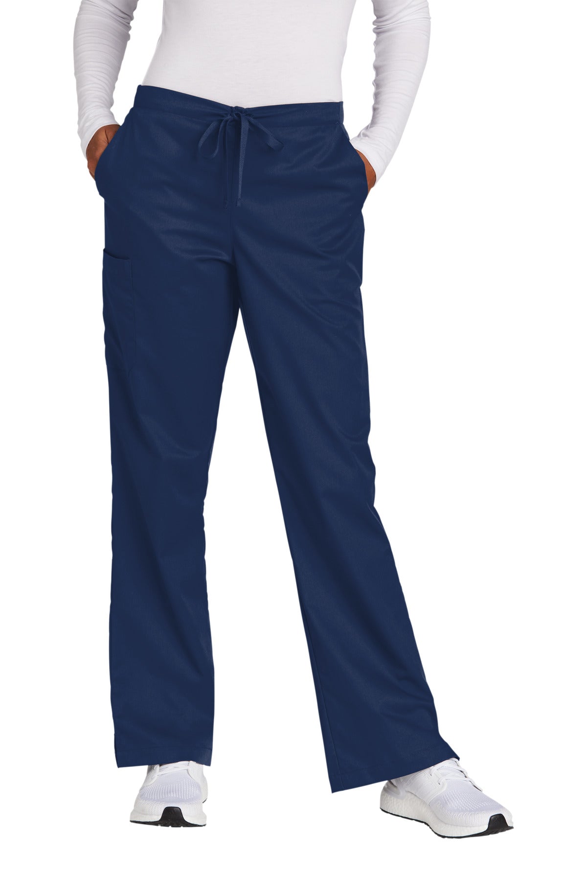 Wink Women's WorkFlex Flare Leg Cargo Pant WW4750 in Navy