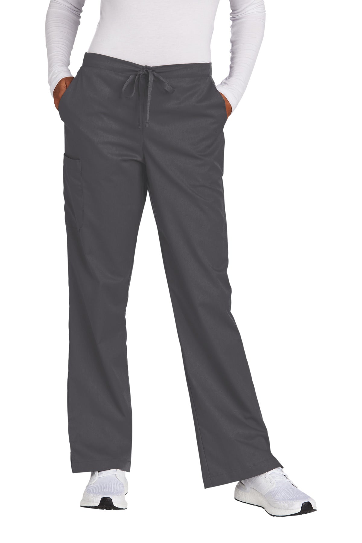 Wink Women's WorkFlex Flare Leg Cargo Pant WW4750 in Pewter