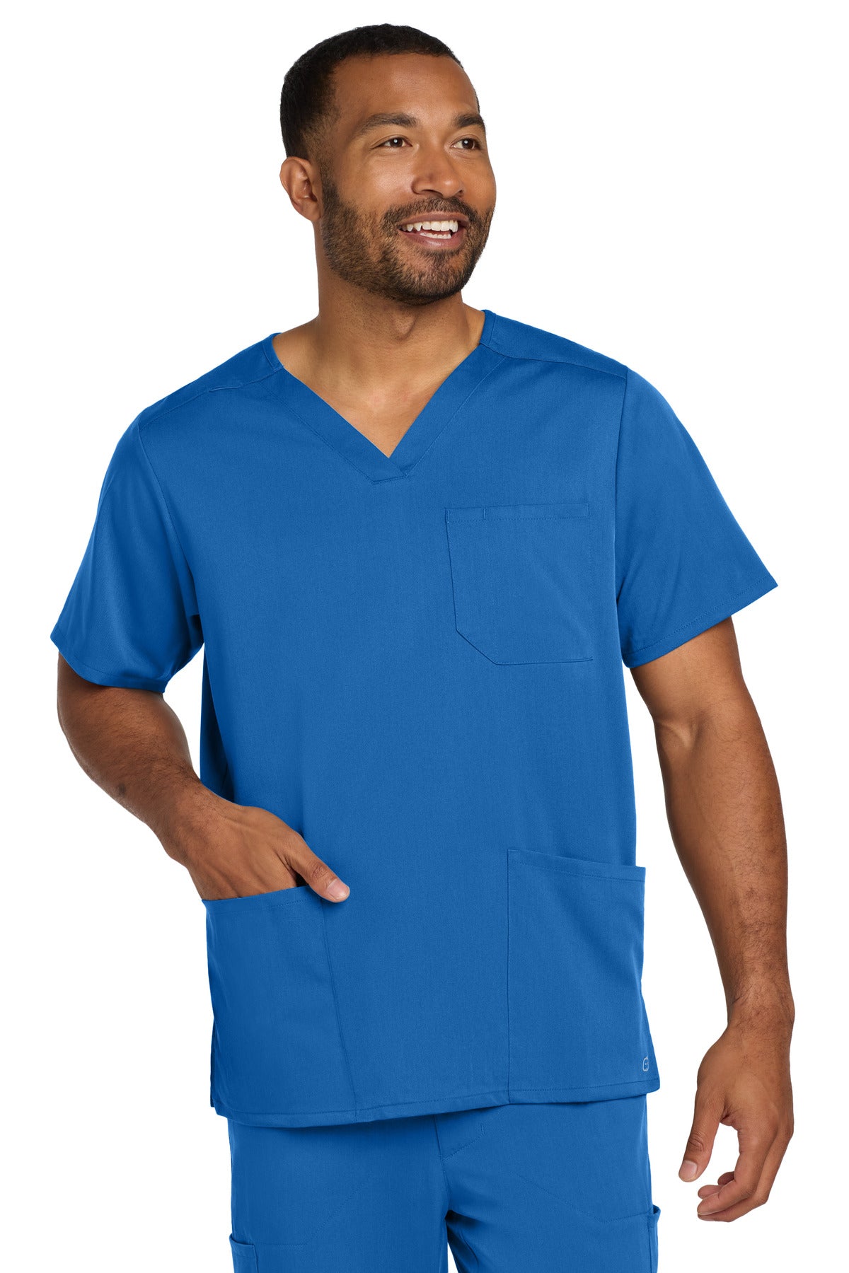 Wink Men's Premiere Flex V-Neck Top WW5068 in Royal