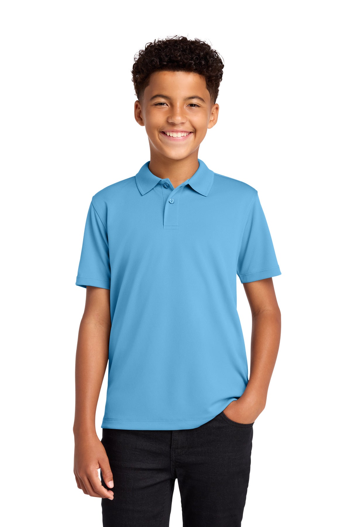Port Authority Youth Dry Zone UV Micro-Mesh Polo Y110 in Carolina Blue