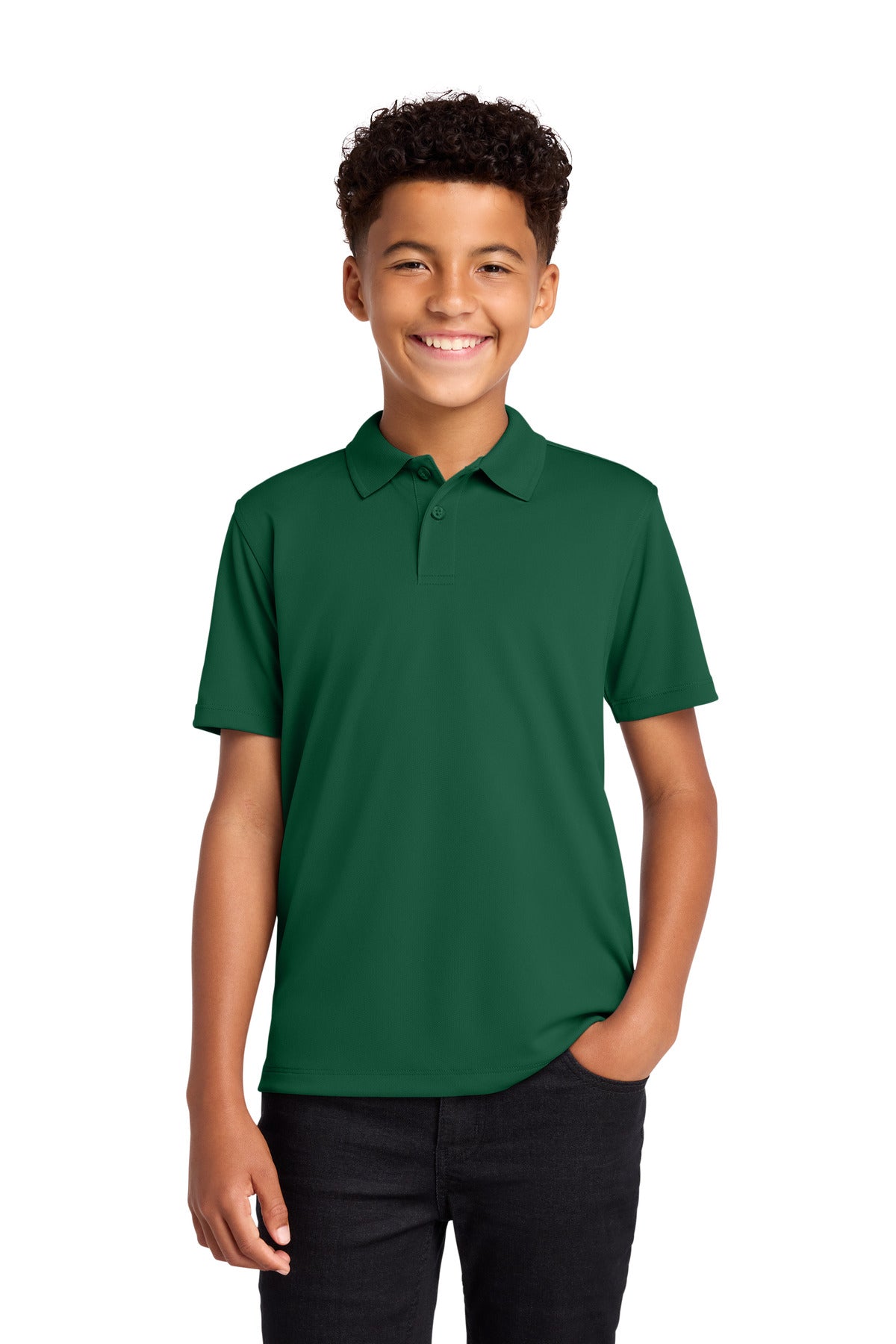 Port Authority Youth Dry Zone UV Micro-Mesh Polo Y110 in Deep Forest Green