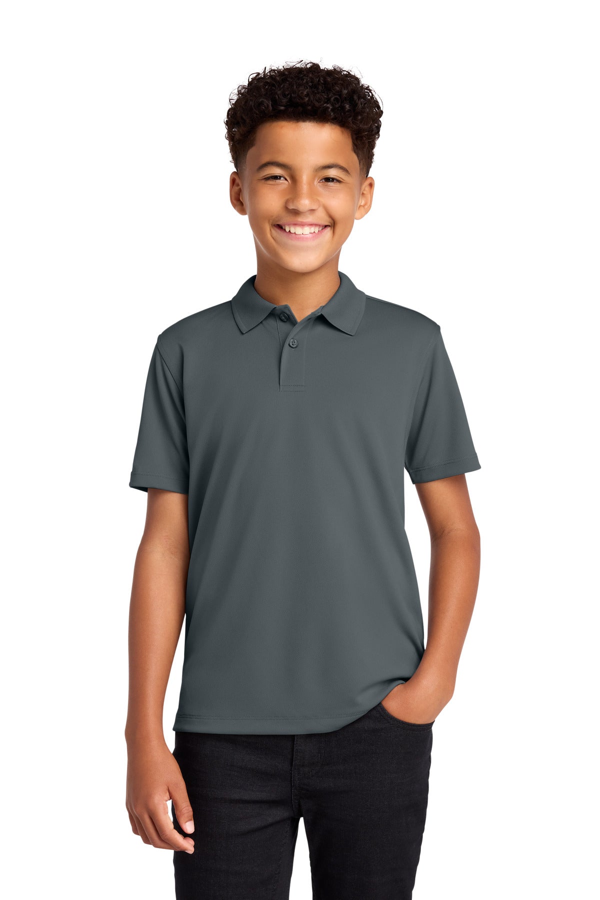 Port Authority Youth Dry Zone UV Micro-Mesh Polo Y110 in Graphite