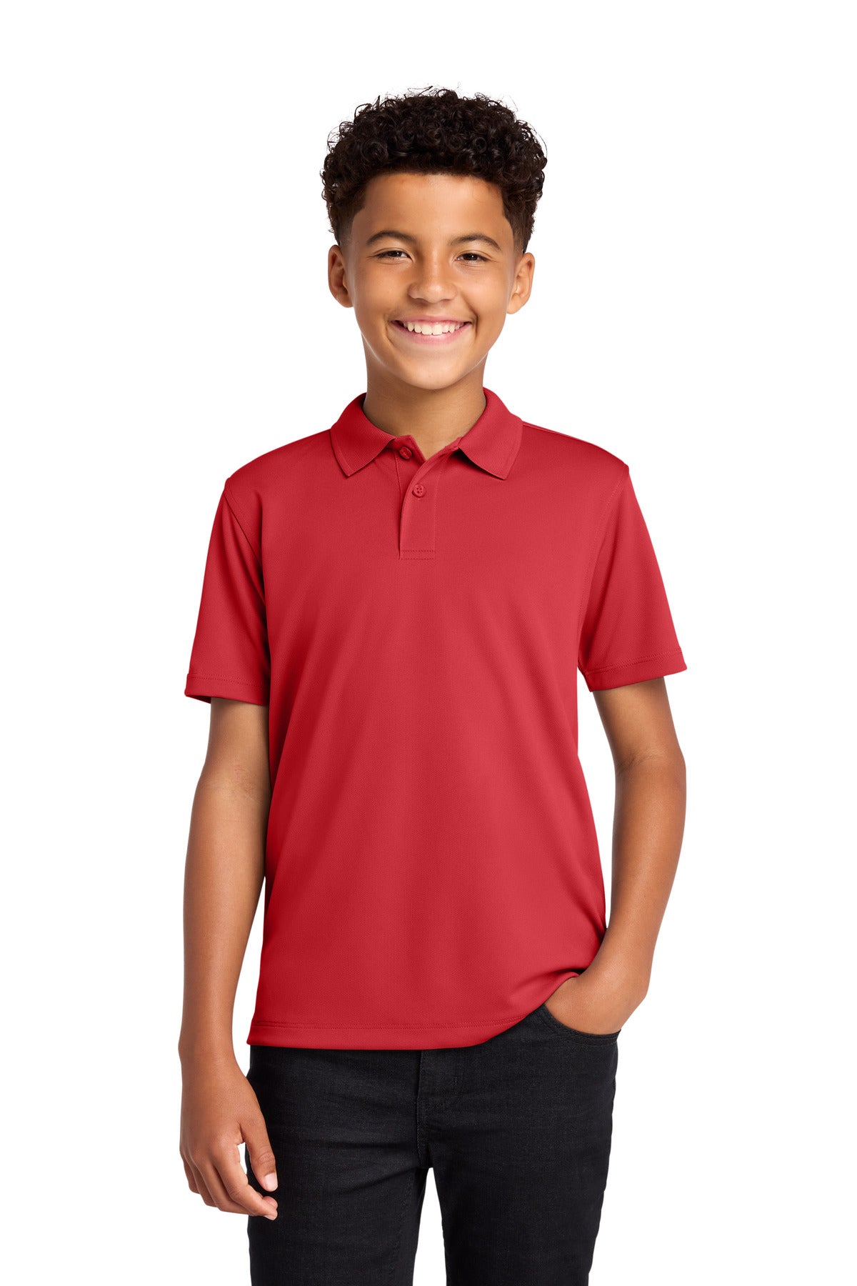 Port Authority Youth Dry Zone UV Micro-Mesh Polo Y110 in Rich Red