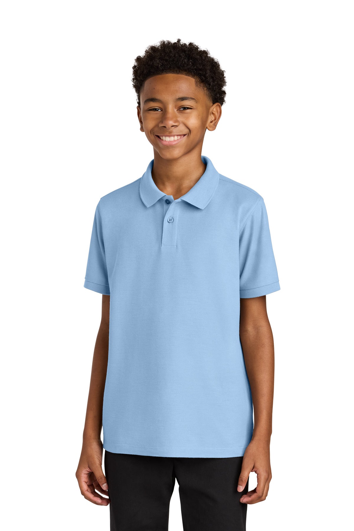 Port Authority Youth Wearever Signature Pique Polo Y200 in Cloud Blue