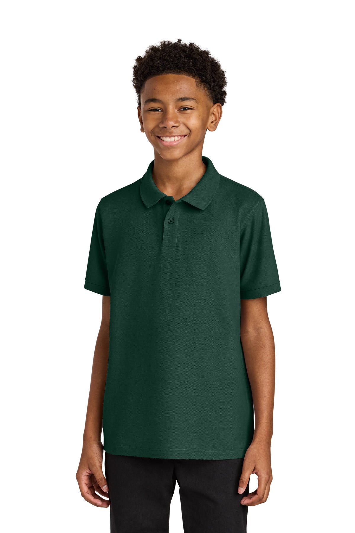 Port Authority Youth Wearever Signature Pique Polo Y200 in Dark Green