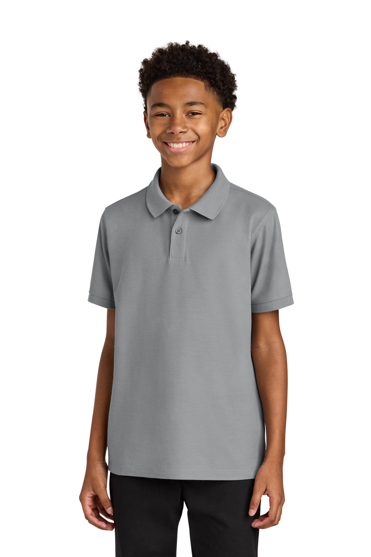 Port Authority Youth Wearever Signature Pique Polo Y200 in Gusty Grey