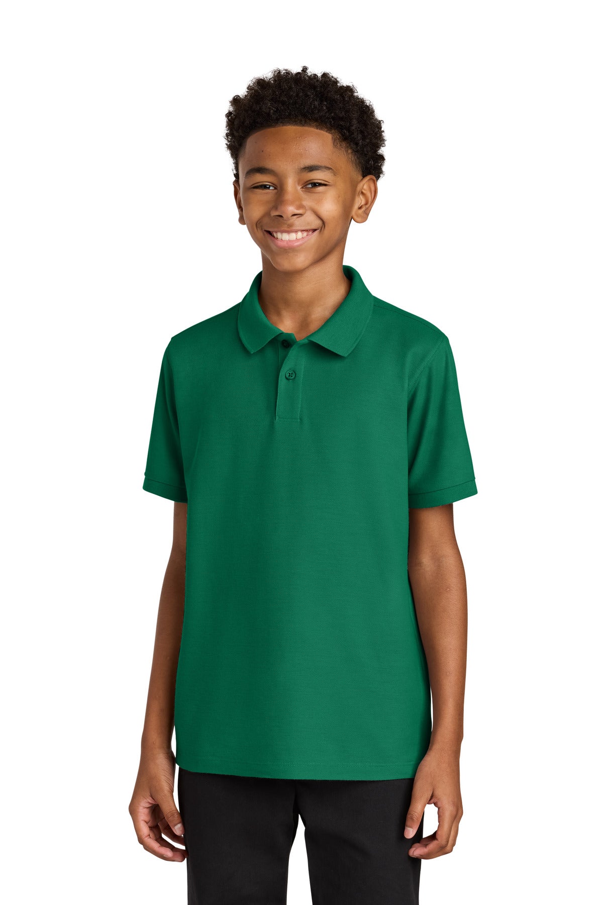 Port Authority Youth Wearever Signature Pique Polo Y200 in Kelly Green