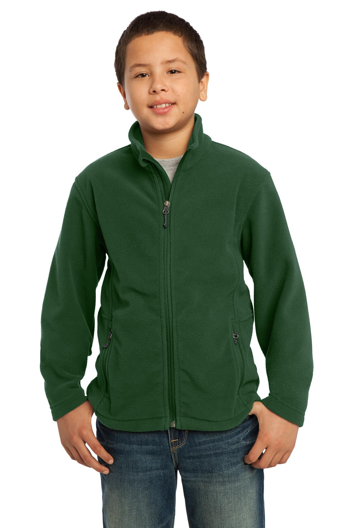 Port Authority Youth Value Fleece Jacket. Y217 in Forest Green