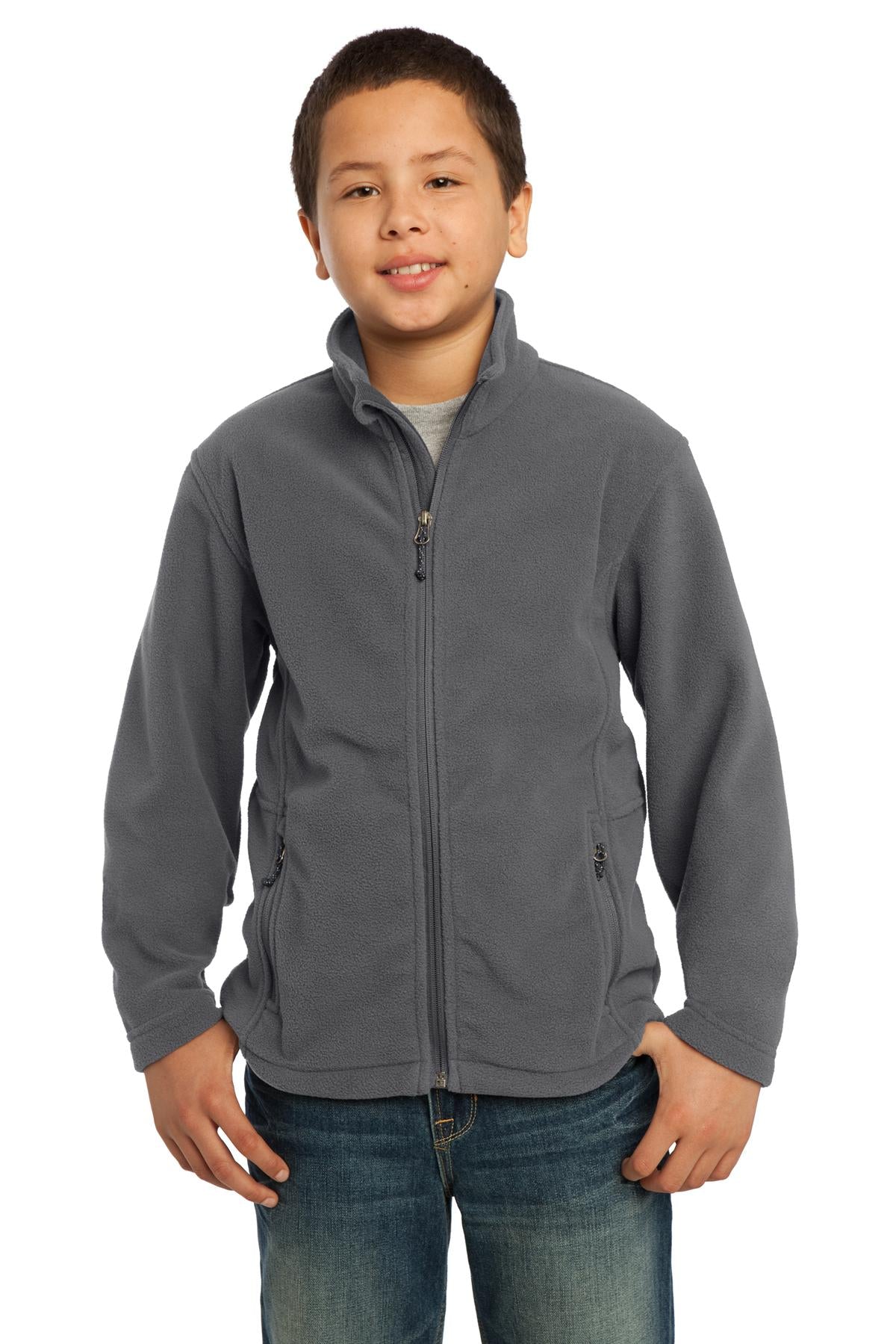 Port Authority Youth Value Fleece Jacket. Y217 in Iron Grey