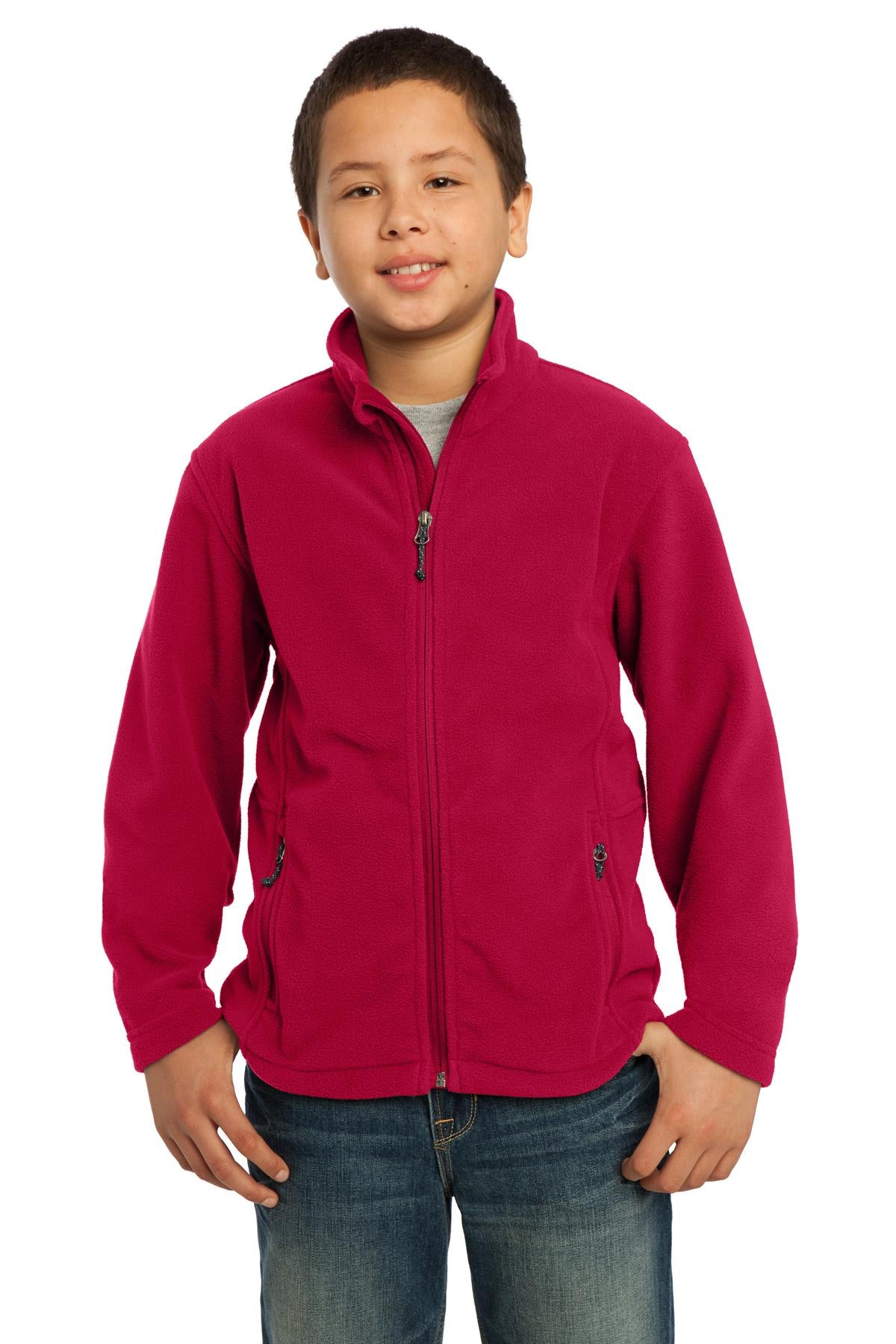 Port Authority Youth Value Fleece Jacket. Y217 in True Red