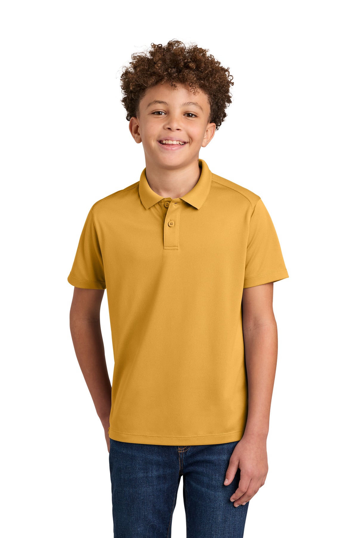 Port Authority Youth Wearever Performance Pique Polo Y240 in Gold