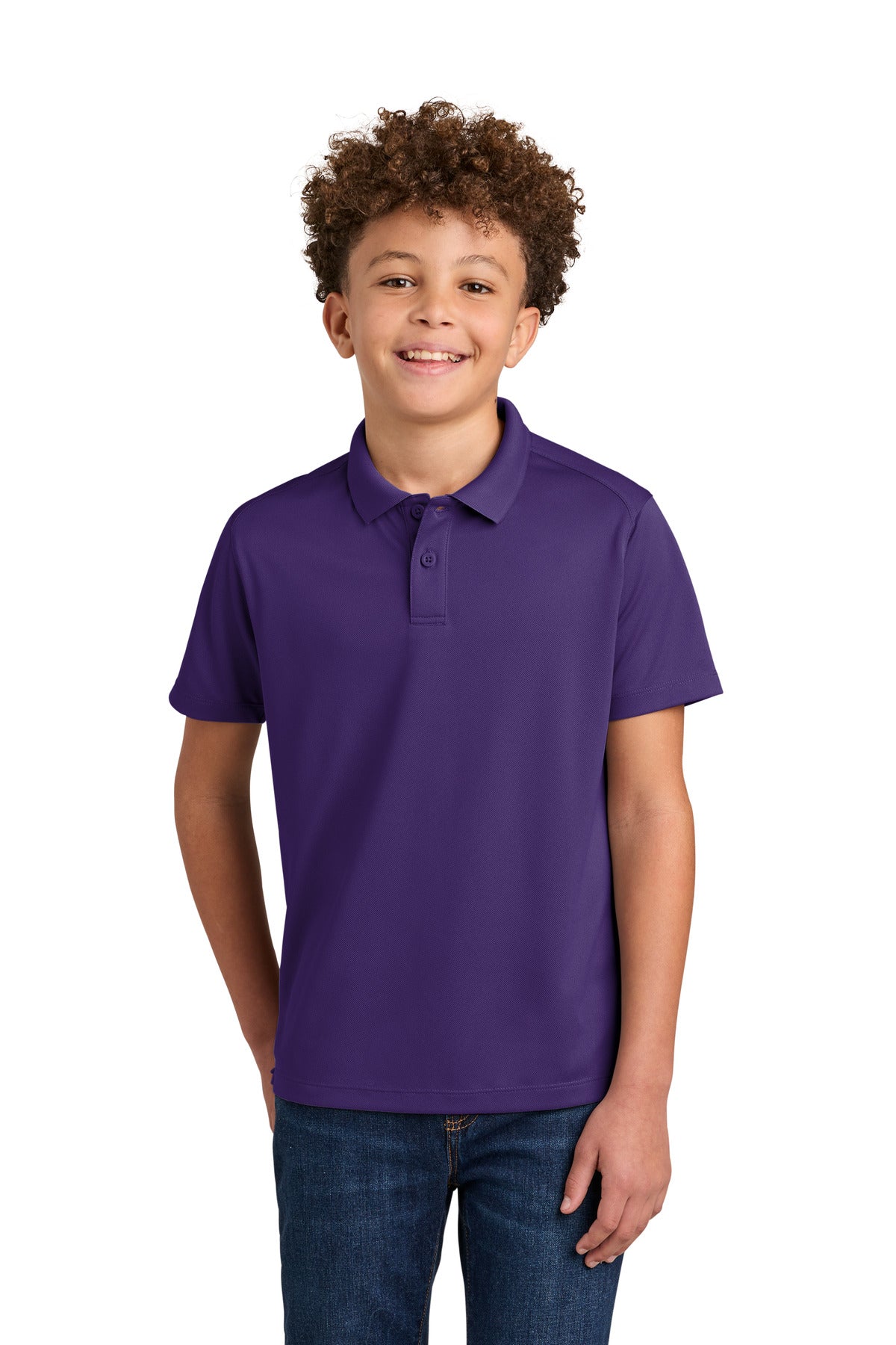 Port Authority Youth Wearever Performance Pique Polo Y240 in Prism Purple
