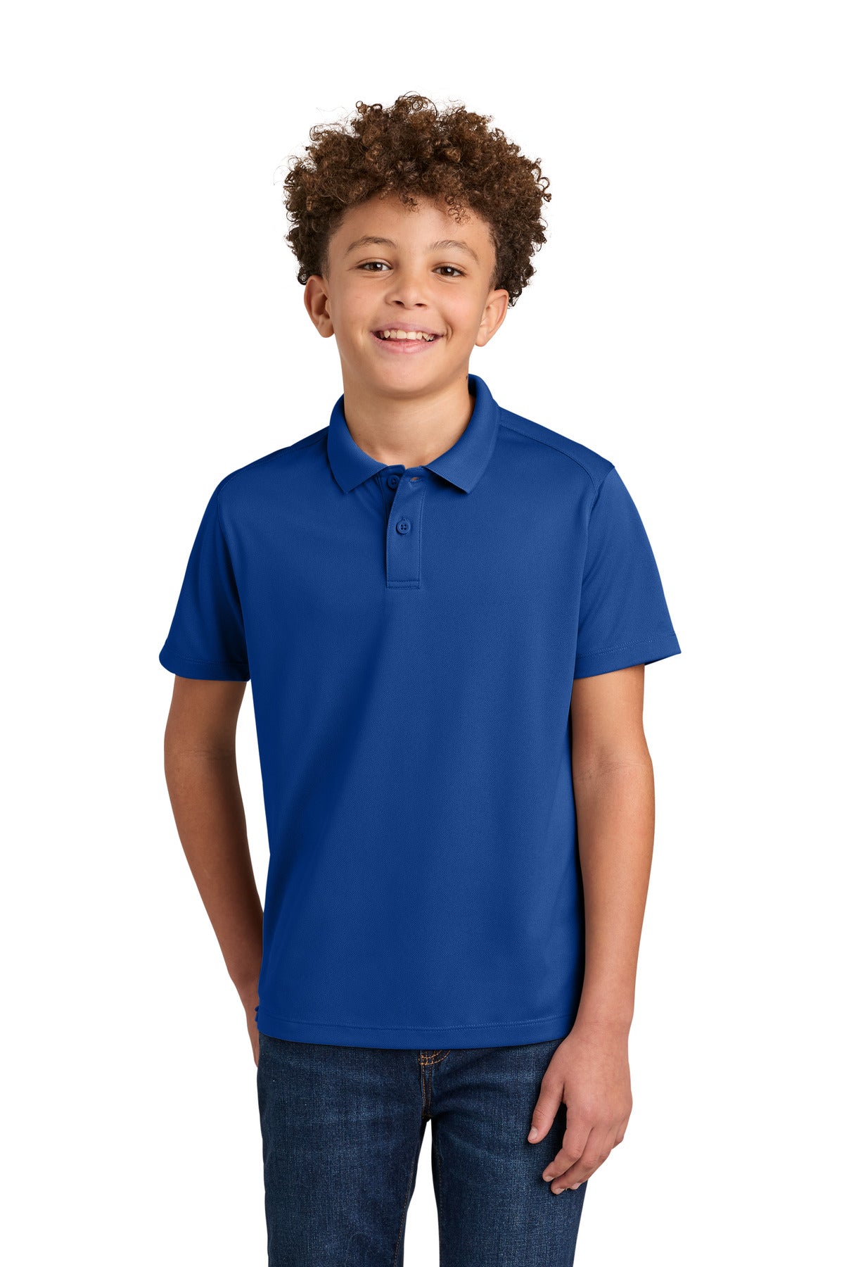 Port Authority Youth Wearever Performance Pique Polo Y240 in True Royal