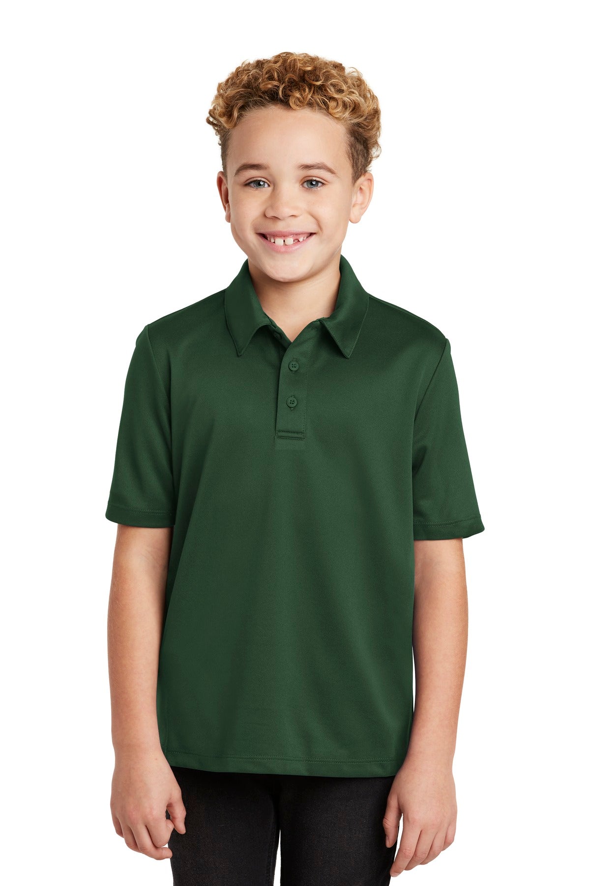 Port Authority Youth Silk Touch Performance Polo. Y540 in Dark Green