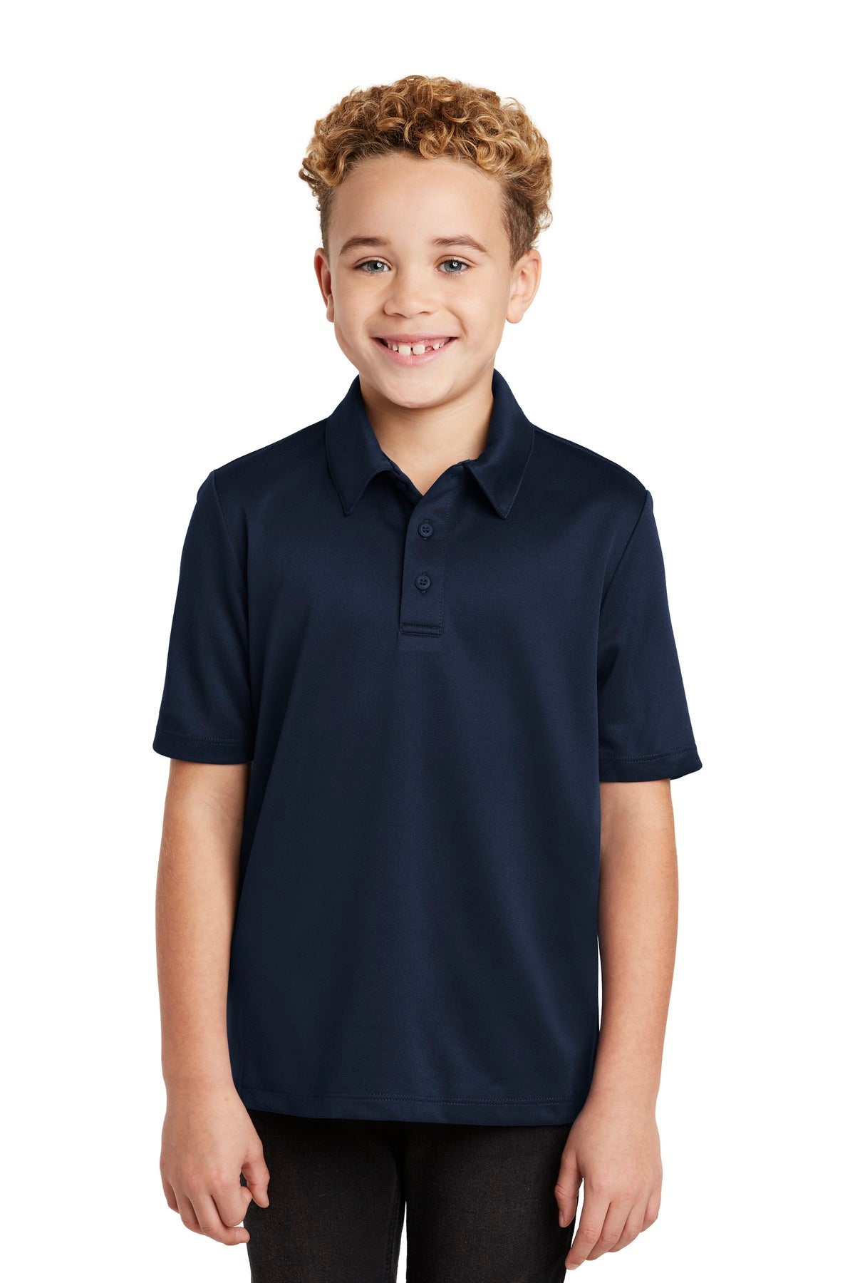 Port Authority Youth Silk Touch Performance Polo. Y540 in Navy