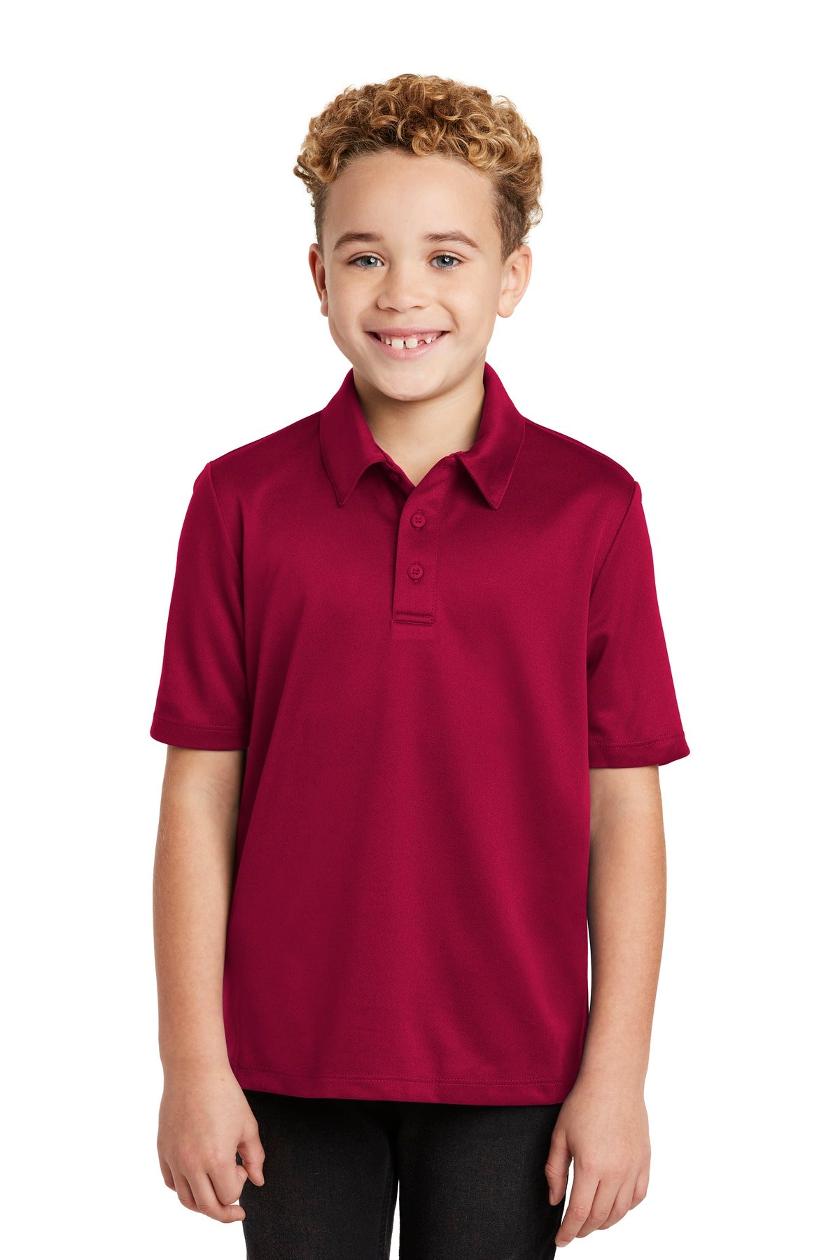 Port Authority Youth Silk Touch Performance Polo. Y540 in Red