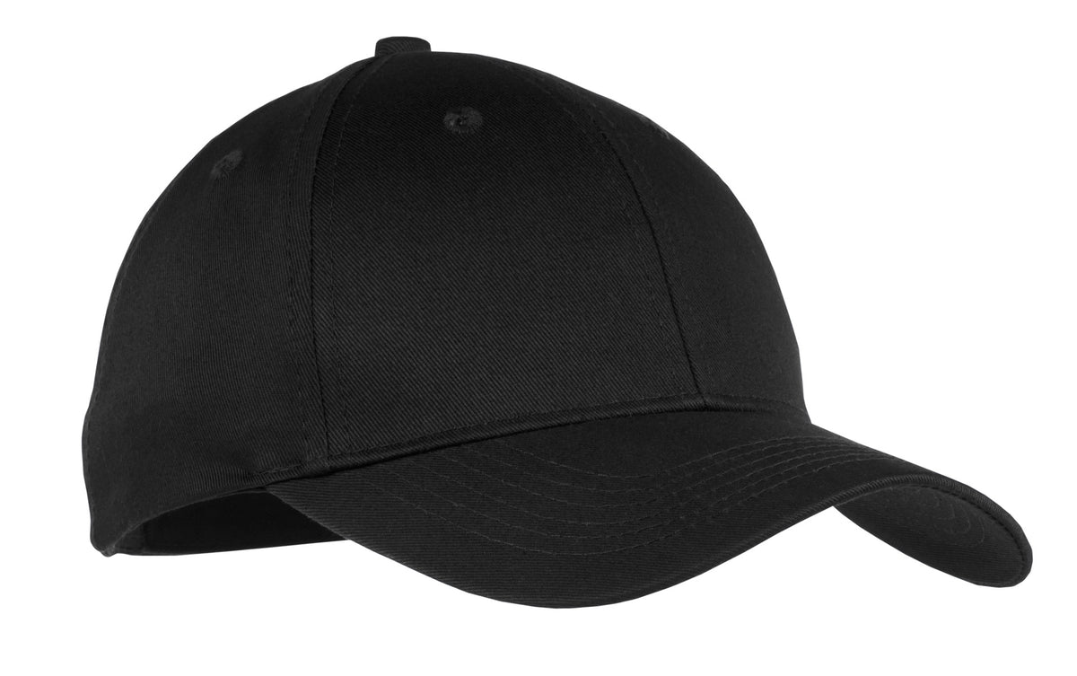 Port Authority Youth Six-Panel Twill Cap.  YCP80 in Black