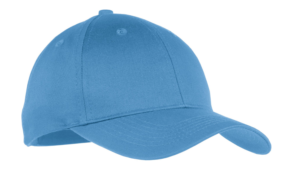 Port Authority Youth Six-Panel Twill Cap.  YCP80 in Carolina Blue
