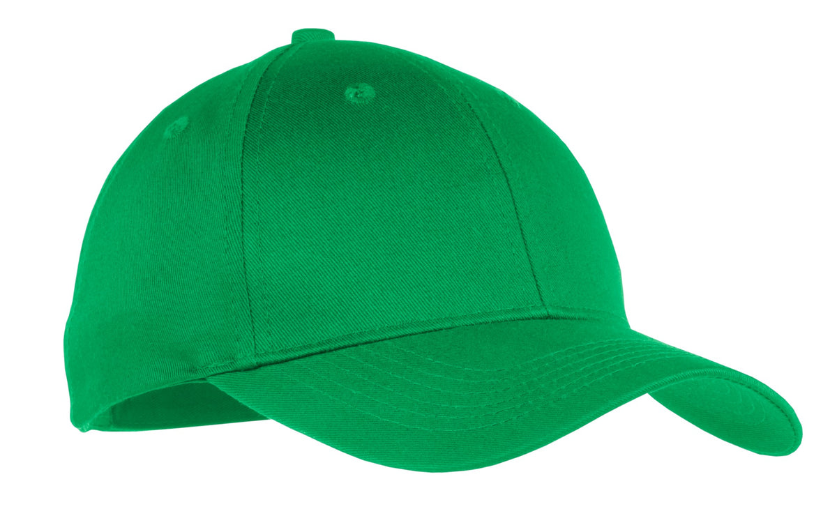 Port Authority Youth Six-Panel Twill Cap.  YCP80 in Kelly Green