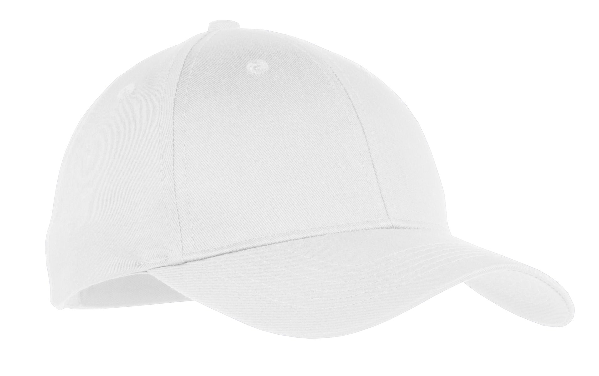 Port Authority Youth Six-Panel Twill Cap.  YCP80 in White