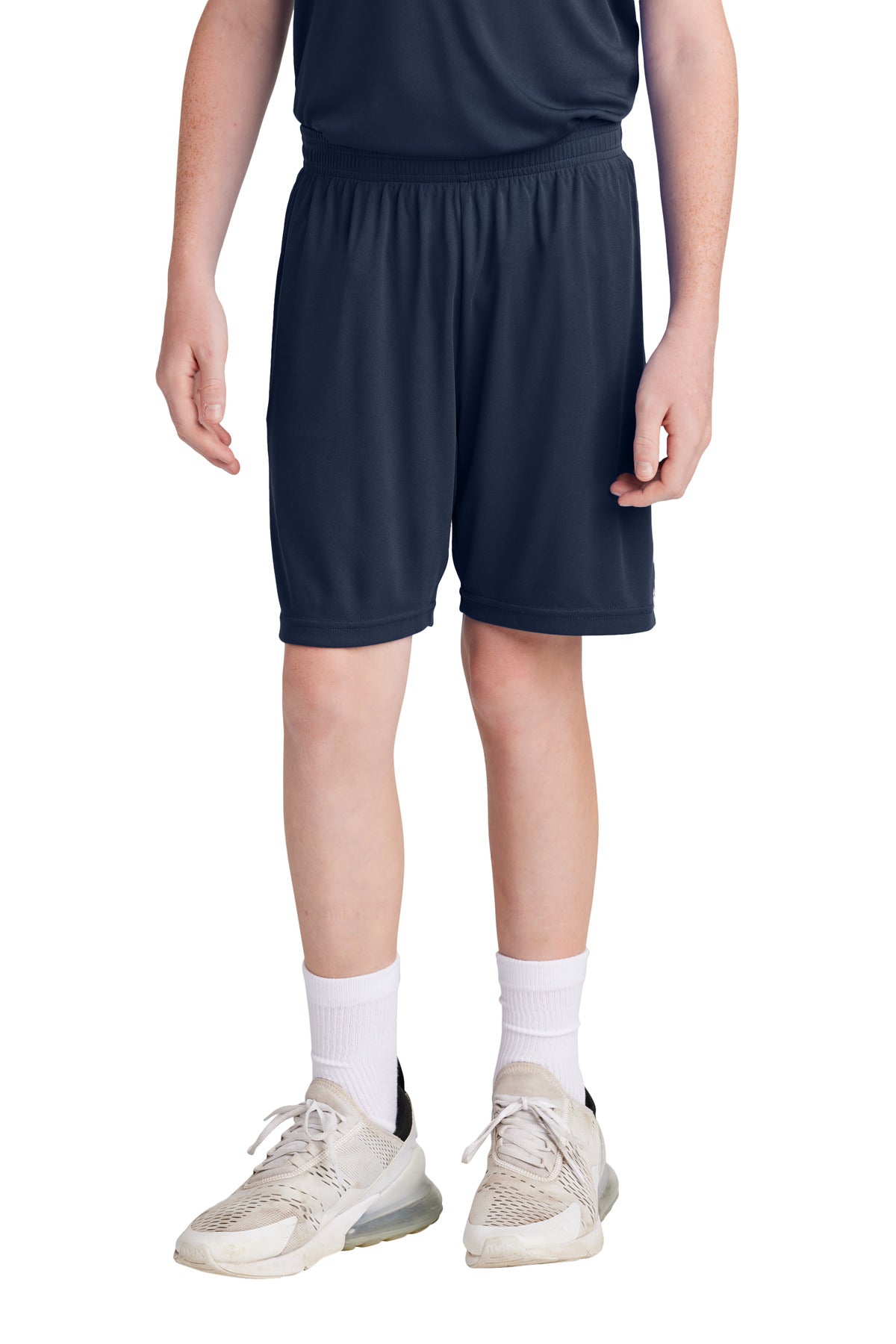 Sport-Tek Youth Competitor United 5  Short YST103 in True Navy/ White