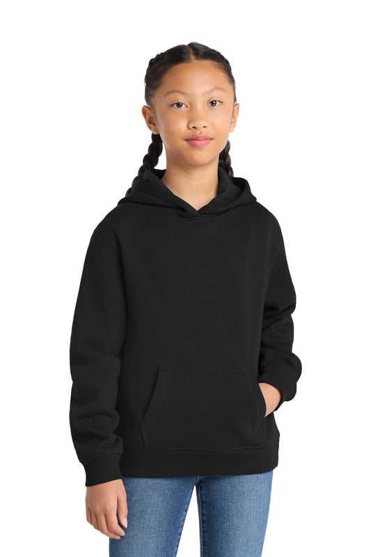 Sport-Tek Youth Pullover Hooded Sweatshirt. YST254 in Black