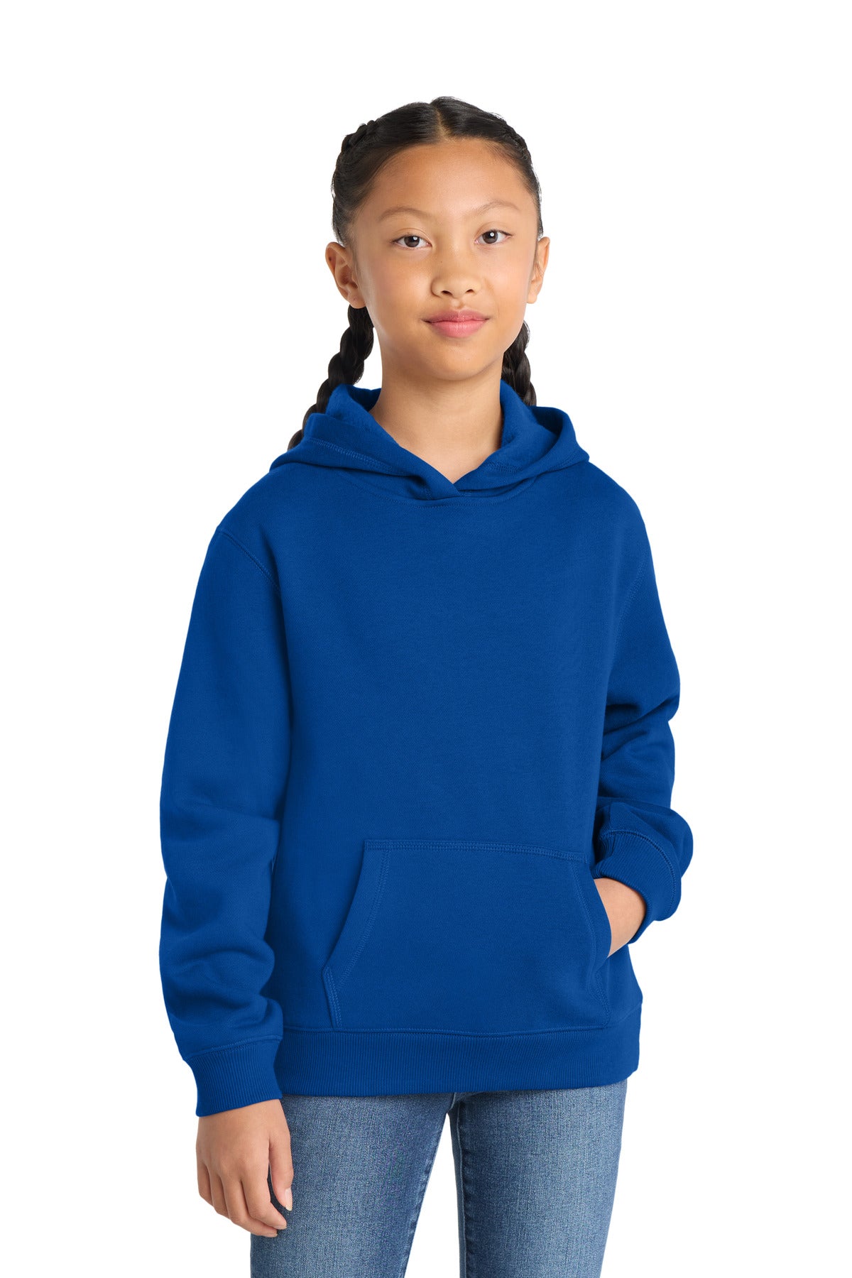 Sport-Tek Youth Pullover Hooded Sweatshirt. YST254 in True Royal