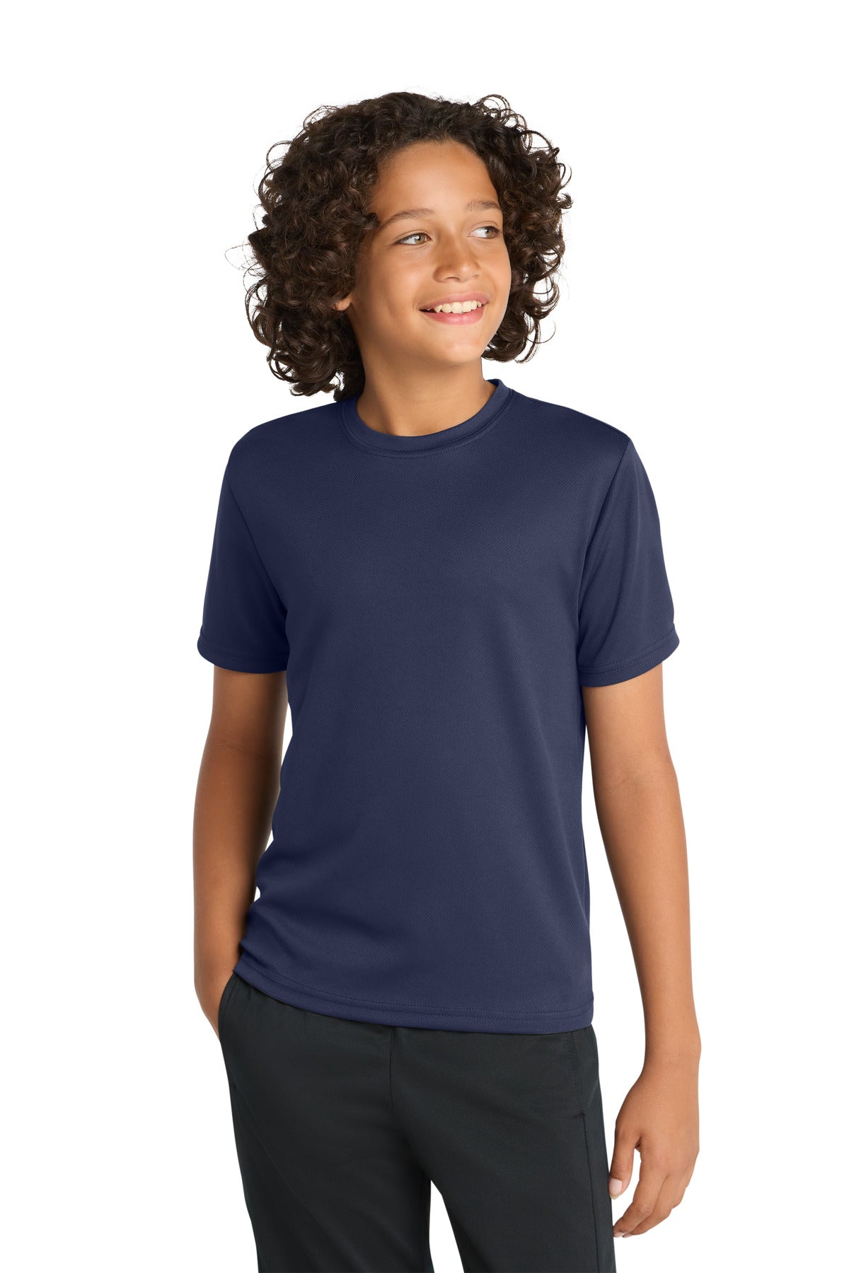 Sport-Tek Youth PosiCharge RacerMesh Tee. YST340 in True Navy