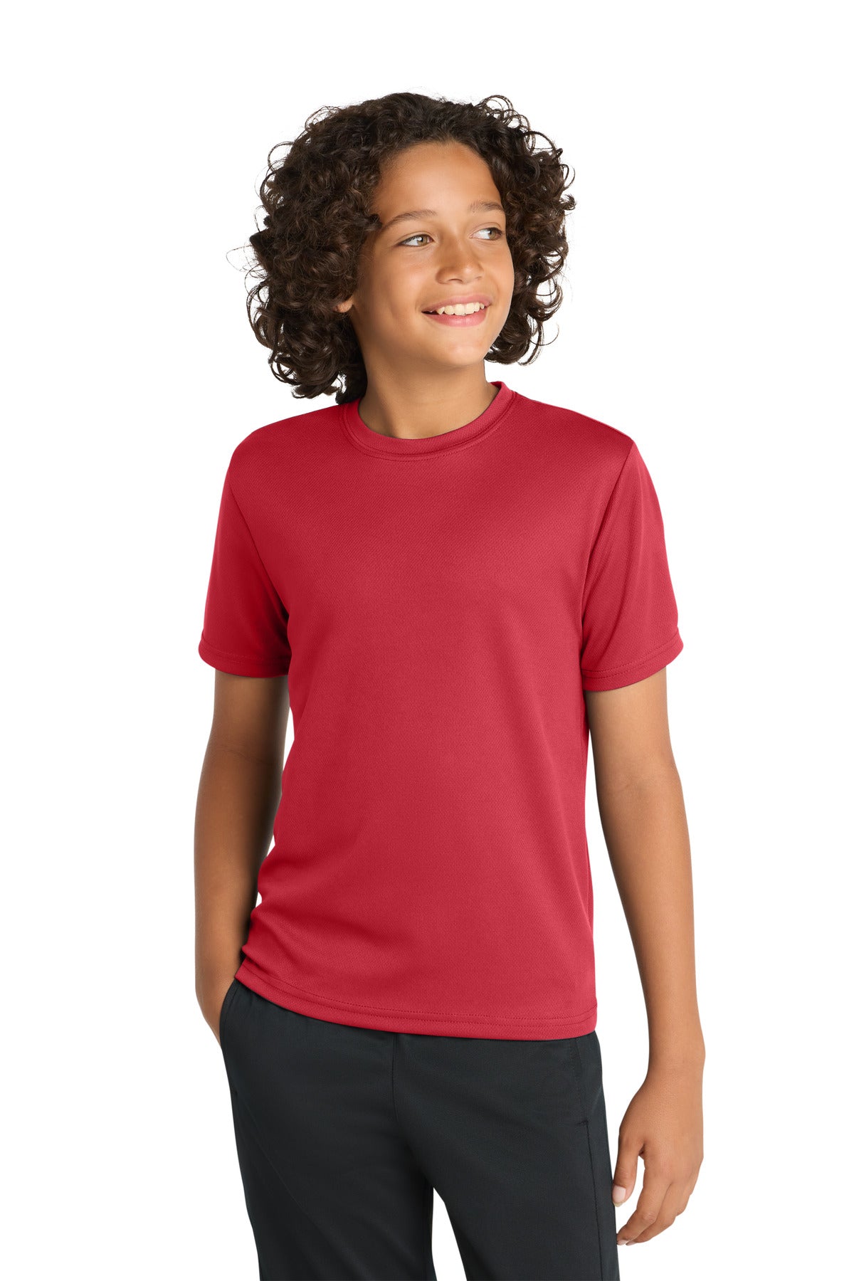 Sport-Tek Youth PosiCharge RacerMesh Tee. YST340 in True Red
