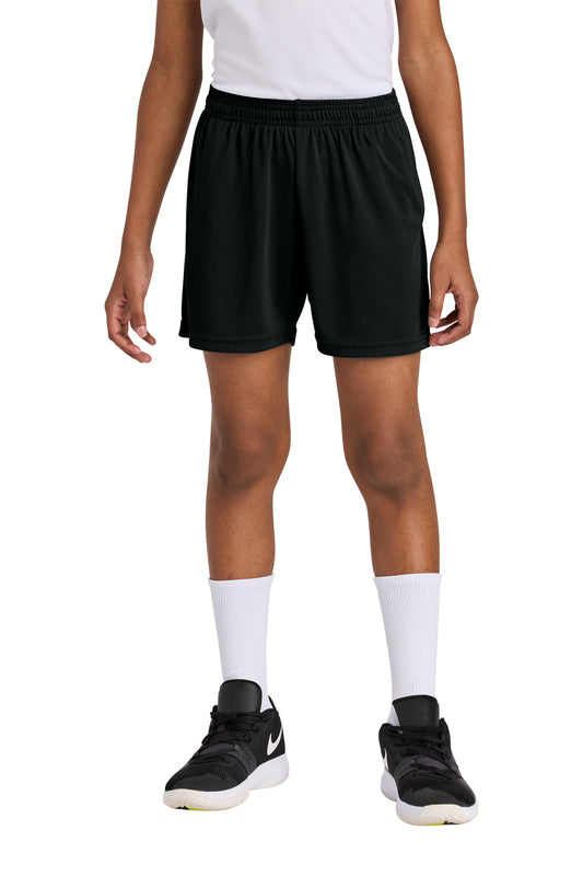 Sport-Tek Youth PosiCharge Competitor 5  Pocketed Short YST349P in Black