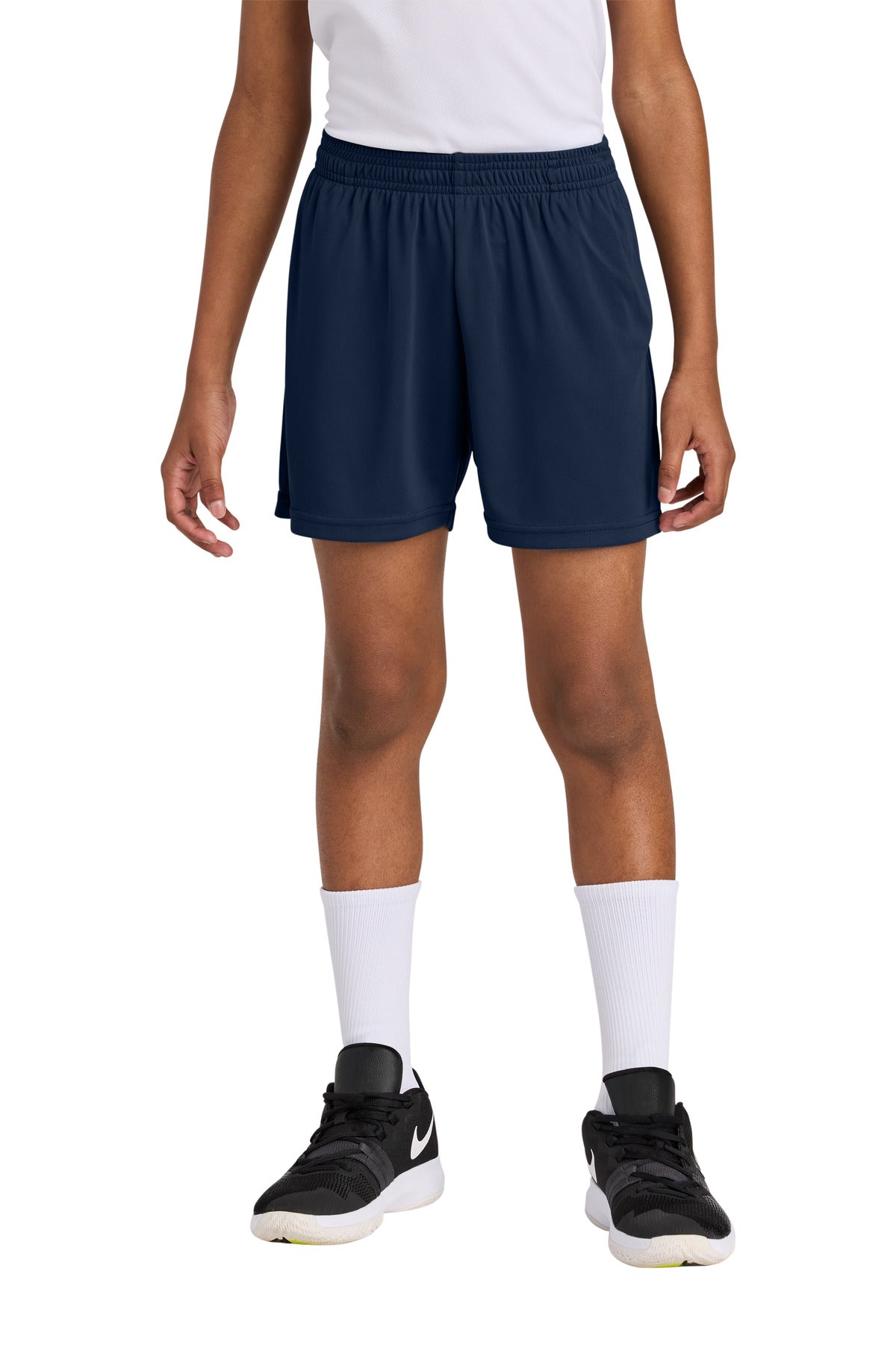 Sport-Tek Youth PosiCharge Competitor 5  Pocketed Short YST349P in True Navy