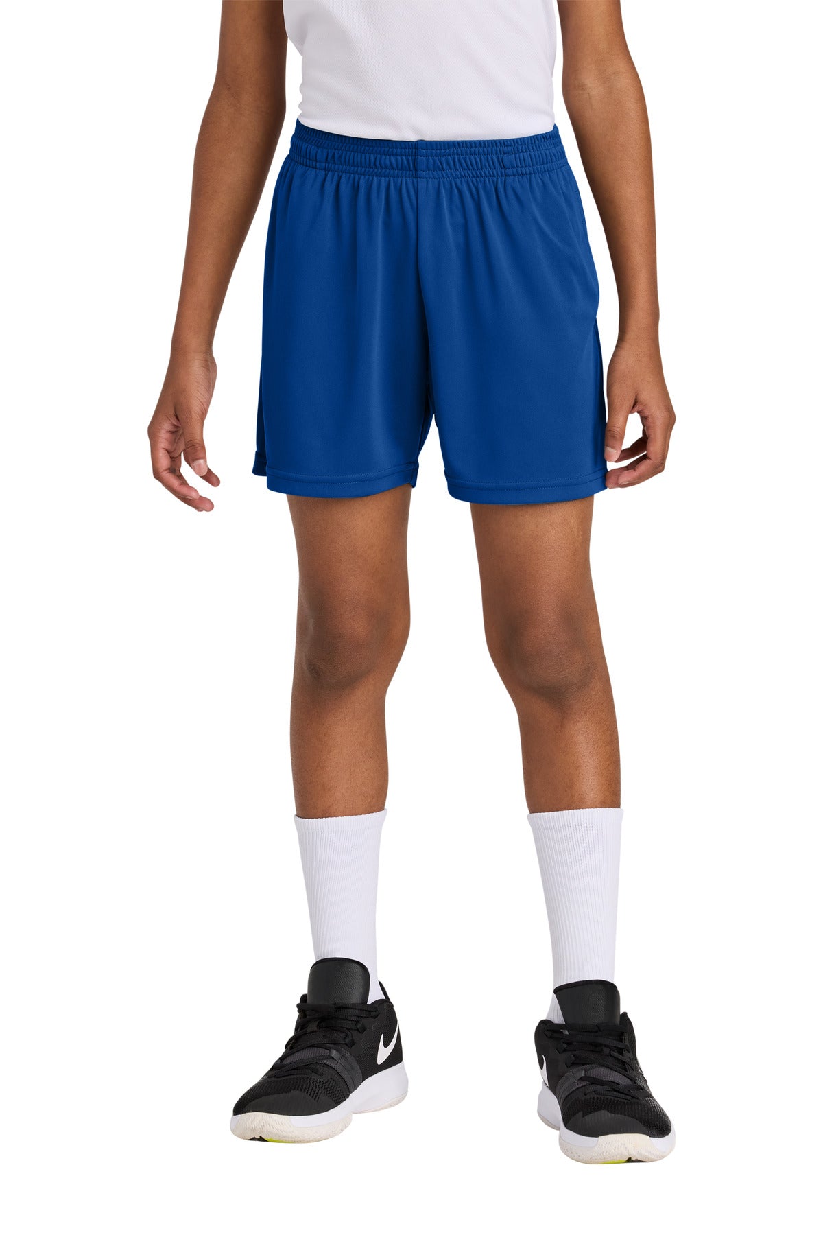 Sport-Tek Youth PosiCharge Competitor 5  Pocketed Short YST349P in True Royal