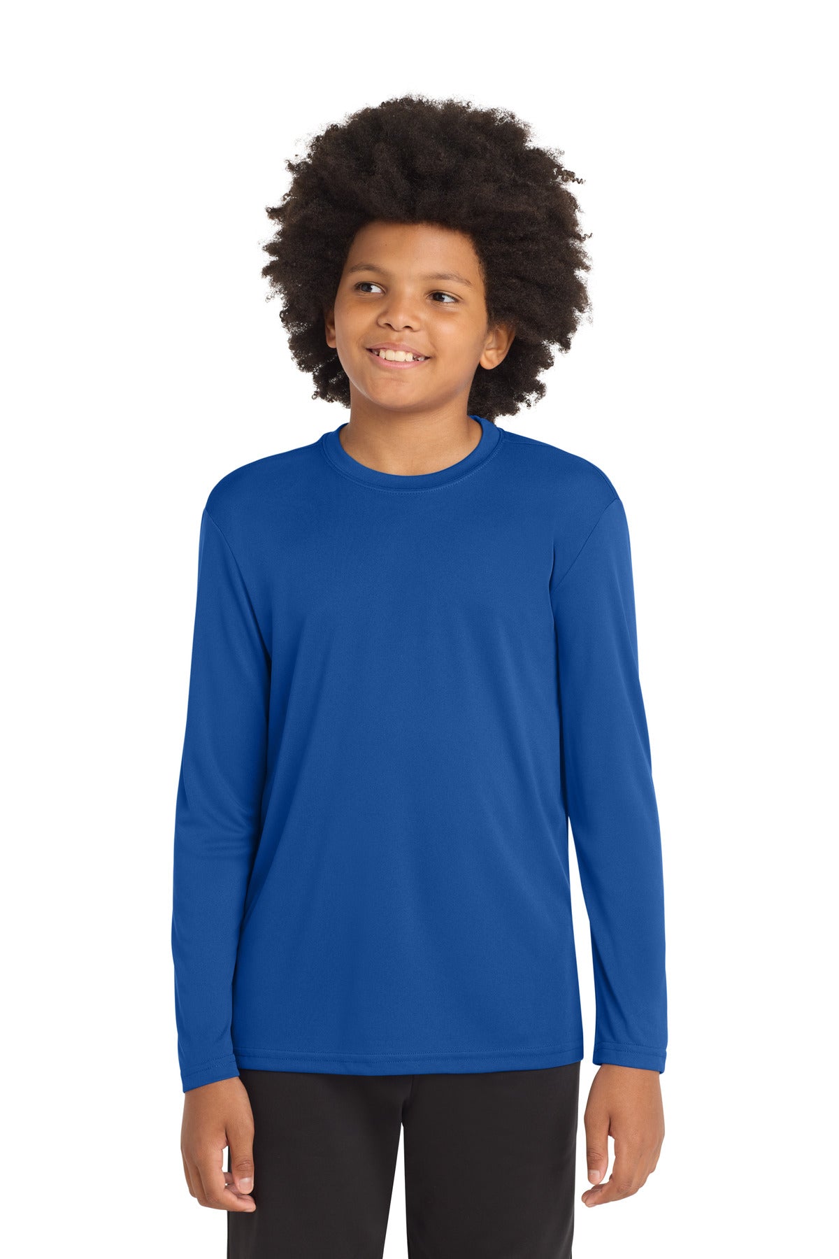 Sport-Tek Youth Long Sleeve PosiCharge Competitor Tee. YST350LS in True Royal