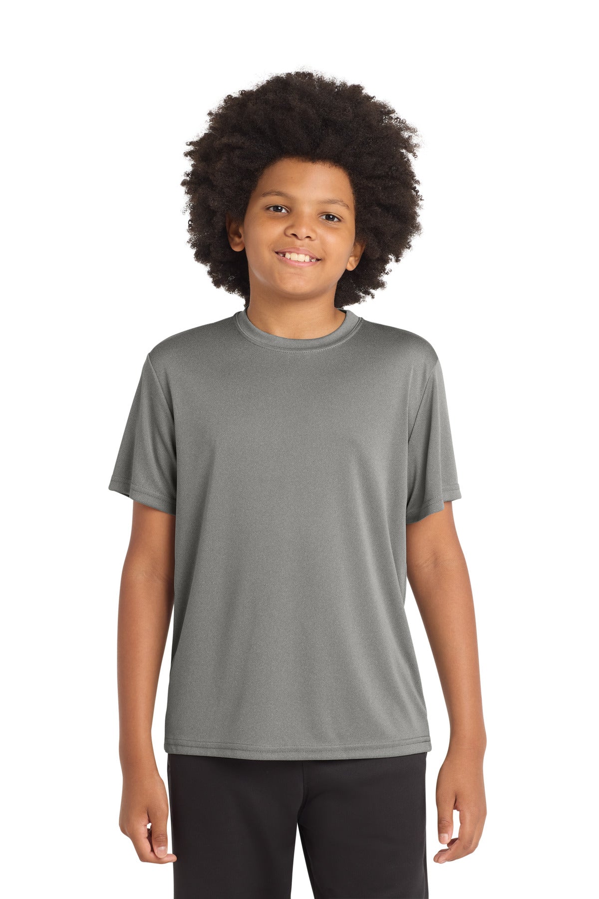 Sport-Tek Youth PosiCharge Competitor Tee. YST350 in Grey Concrete Heather
