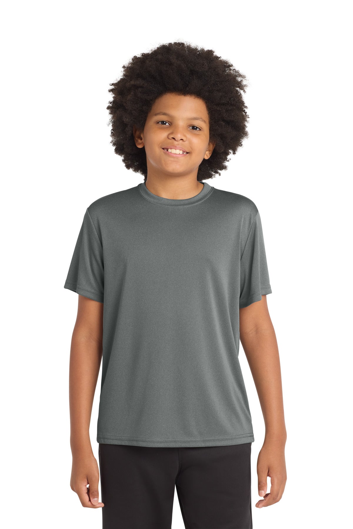 Sport-Tek Youth PosiCharge Competitor Tee. YST350 in Iron Grey Heather