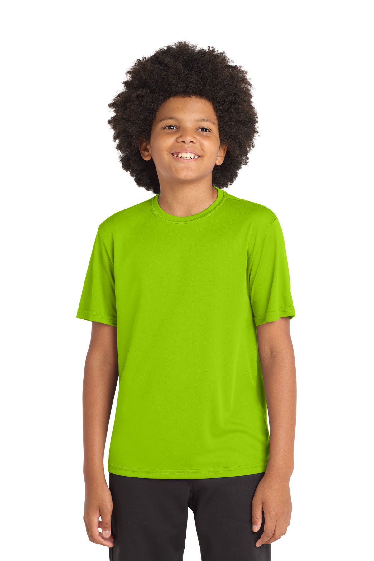 Sport-Tek Youth PosiCharge Competitor Tee. YST350 in Lime Shock