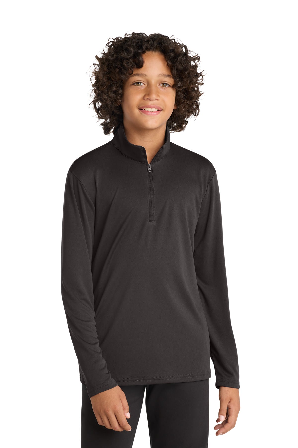 Sport-Tek  Youth PosiCharge  Competitor  1/4-Zip Pullover. YST357 in Iron Grey