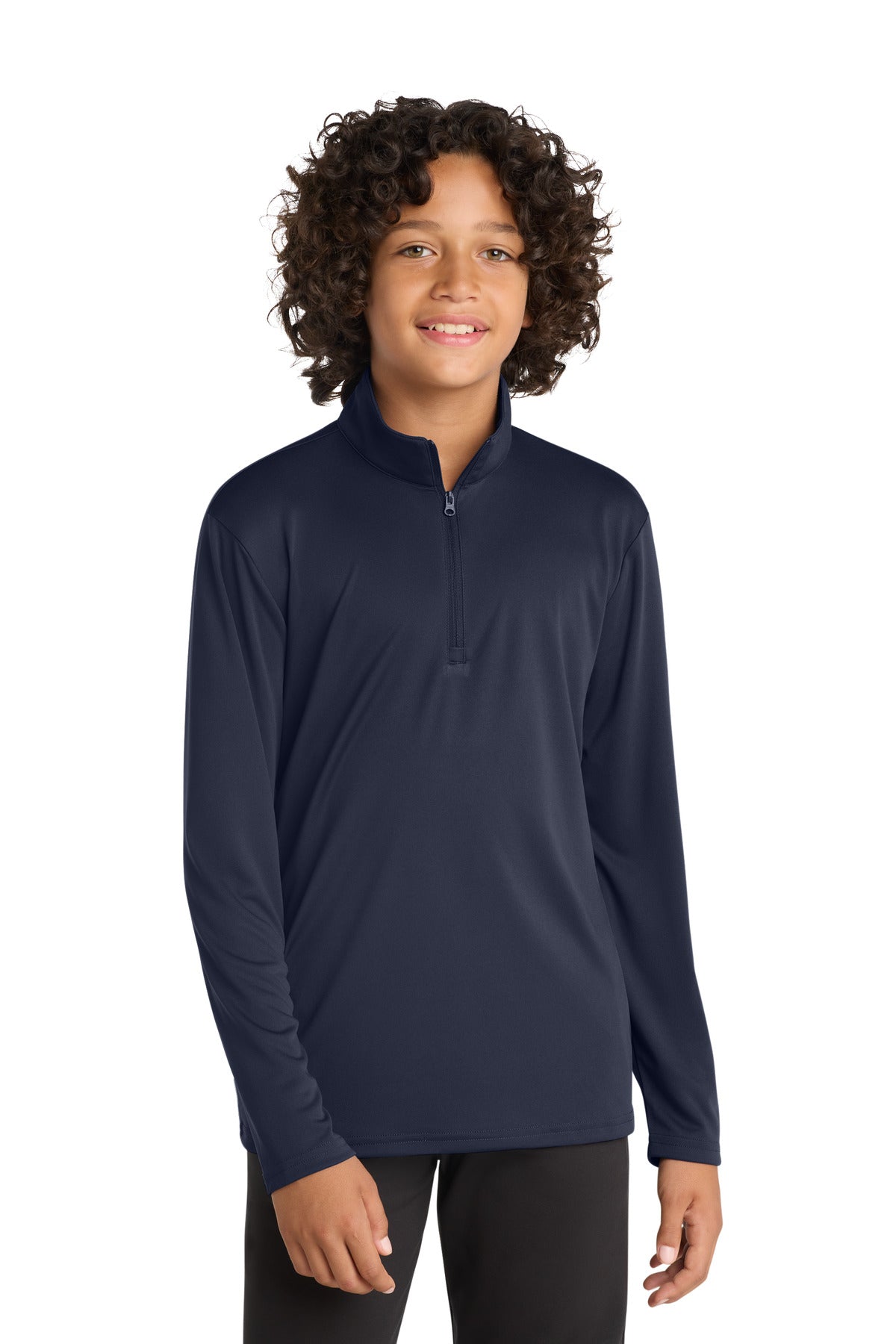 Sport-Tek  Youth PosiCharge  Competitor  1/4-Zip Pullover. YST357 in True Navy