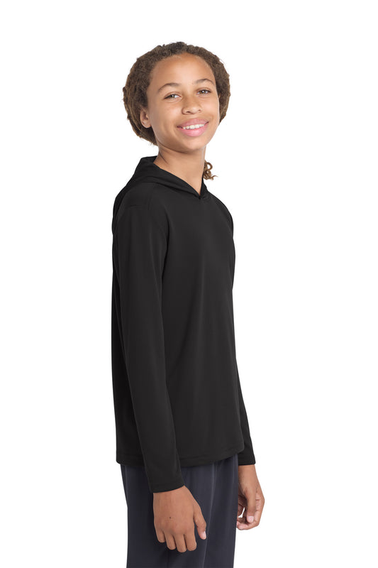 Sport-Tek  Youth PosiCharge  Competitor  Hooded Pullover. YST358 in Black