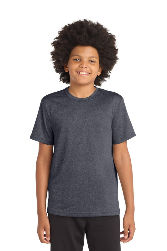 Sport-Tek Youth Heather Contender Tee. YST360 in Graphite Heather