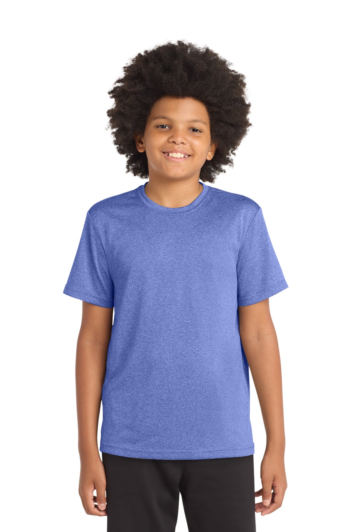 Sport-Tek Youth Heather Contender Tee. YST360 in True Royal Heather