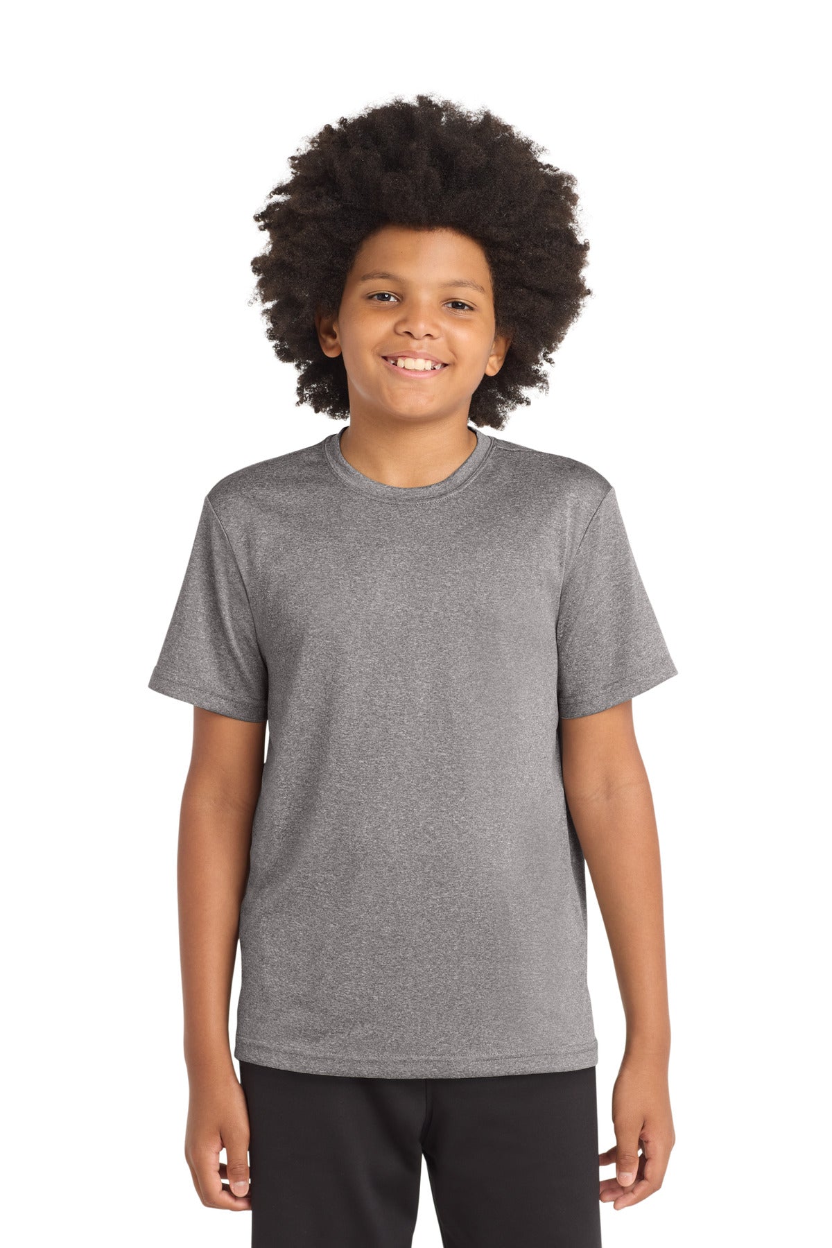 Sport-Tek Youth Heather Contender Tee. YST360 in Vintage Heather
